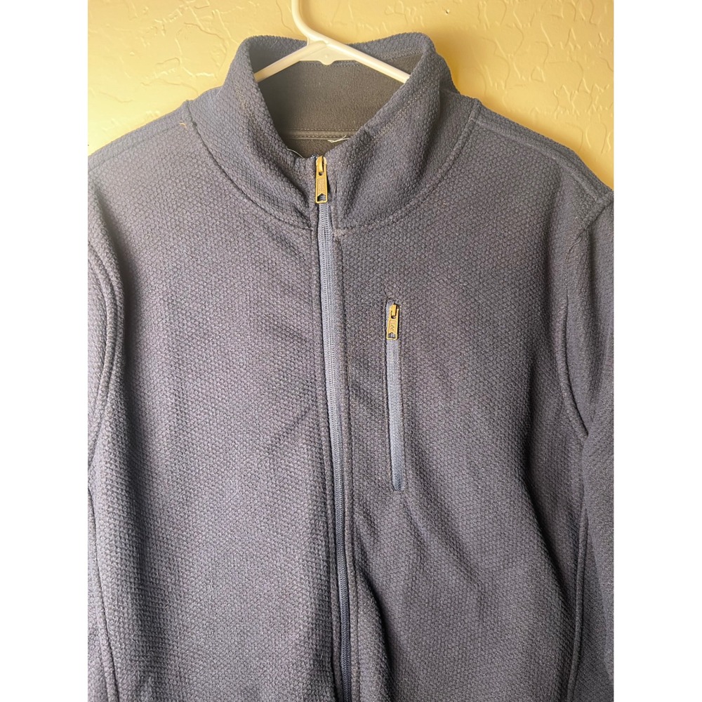 Lee Mens Regular Fit Full Zip Fleece Jacket Indigo Blue LM33LK185 Large NWT